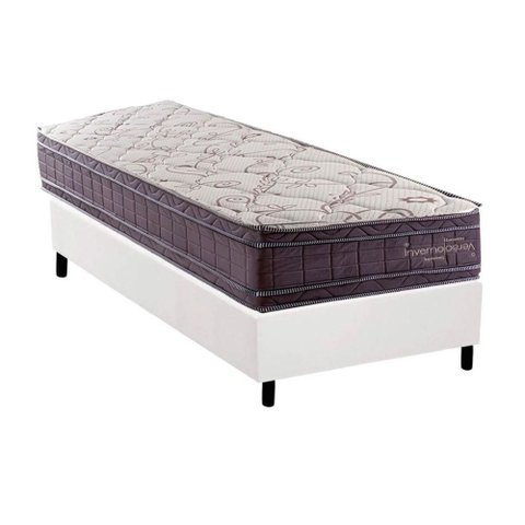 Cama Box Novo + Colchão Molas Kappesberg Ensacadas Inverno Verão + Base Crc Courano White