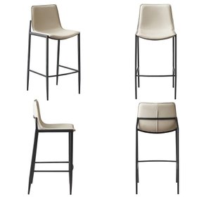 Kit 4 Banquetas Eulália em Pu em Várias Cores Base Grafite - Rivatti