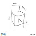 Ver imagem 6 de Kit 4 Banquetas Eulália em Pu em Várias Cores Base Grafite - Rivatti