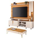 Ver imagem 1 de Estante Home Theater Virtus Cinamomo Off White com Mesa de Centro Cadenza Off White Cinamomo - Hb M
