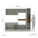 Ver imagem 3 de Cozinha com Rodapé 5 Peças Rubi Yescasa Verde/Oliva