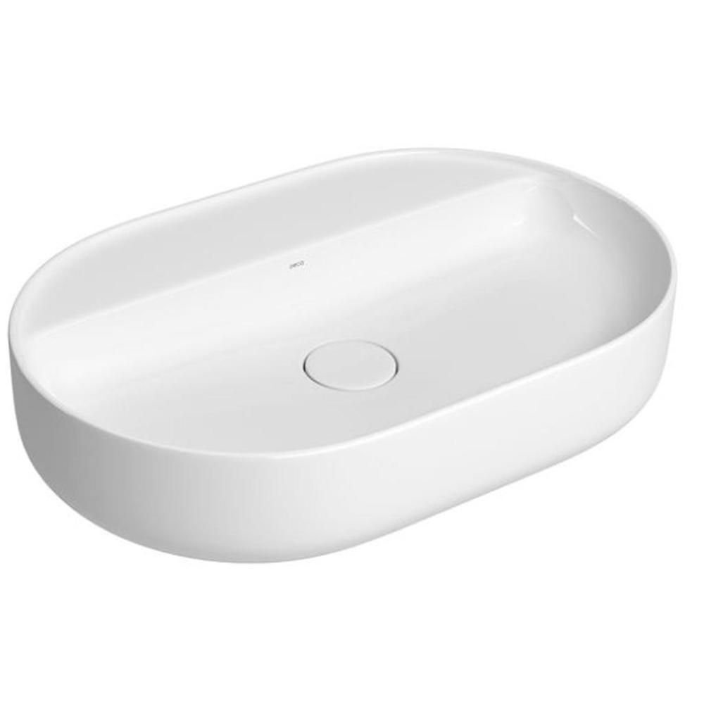 Cuba de Apoio Deca Oval com Mesa Branco 60cm - 1