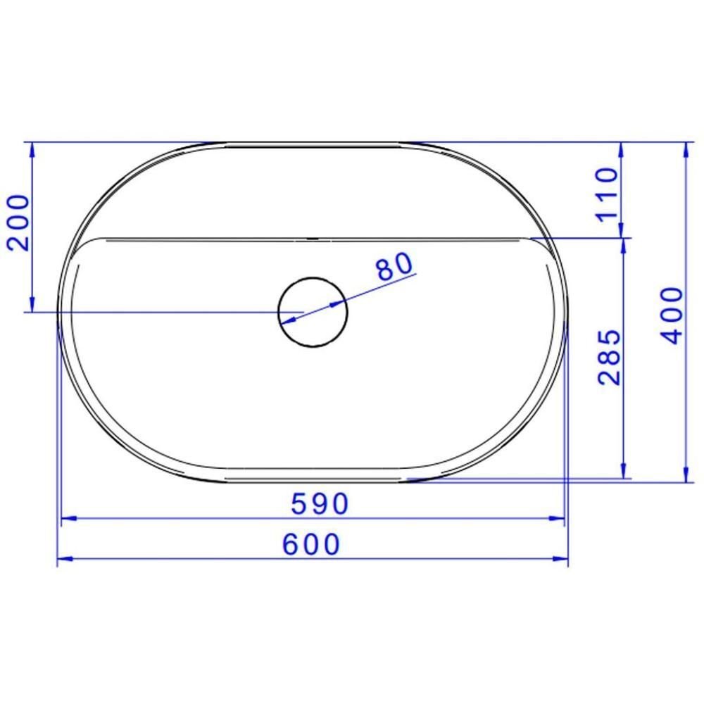 Cuba de Apoio Deca Oval com Mesa Branco 60cm - 4