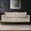 Ver imagem 2 de Sofá Living 2 Lugares 1,80m Atlantis Bouclê Dourado Pés de Ferro - Pallazio