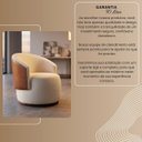 Ver mais imagens de Poltrona Orgânica Redonda para Sala Quarto Recepção Liz Confortável Elegante Bouclê Courino Premiun