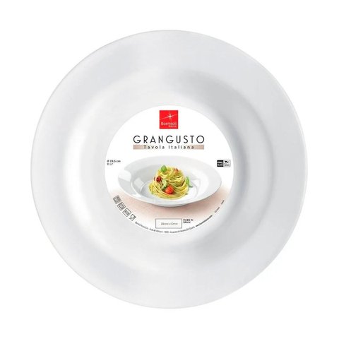 Prato para Risoto 27 Cm Grangusto Bormioli Rocco Opal Glass Original Bormioli Rocco