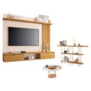 Ver imagem 1 de Painel Suspenso Lets Cinamomo Off White com Mesa de Centro Sky com Tampo de Vidro e Aparador