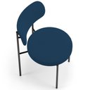 Ver mais imagens de Kit 04 Cadeiras Estofadas para Sala de Jantar Louise L02 Suede Azul Marinho - Lyam Decor