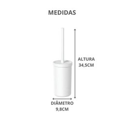 Escova Sanitaria Bold Branco com Tampa Banheiro ou - 4