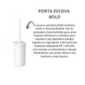 Escova Sanitaria Bold Branco com Tampa Banheiro ou - 2