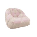 Ver imagem 1 de Poltrona Paloma Escritório Sala Pé Plástico Suede Bege e Suede Rosa Bebê - Dominic Decor