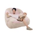 Ver imagem 2 de Poltrona Paloma Escritório Sala Pé Plástico Suede Bege e Suede Rosa Bebê - Dominic Decor