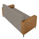 Ver imagem 6 de Sofá Living Decorativo Houston 2 Lugares 180cm Pés em Metal Veludo/ Pu Castor/ Caramelo G33 - Gran B