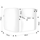Ver imagem 4 de Poltrona para Sala de Estar Decorativa Quadrada Maggie K04 Veludo Cinza - Mpozenato