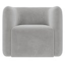 Ver imagem 6 de Poltrona para Sala de Estar Decorativa Quadrada Maggie K04 Veludo Cinza - Mpozenato