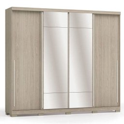 Guarda-Roupa Casal com Espelho 4 Portas de Correr D558 Kappesberg - 3