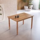 Ver imagem 4 de Mesa de Jantar Retangular Madeira Maciça 160cm Genova Amêndoa Mj4160