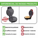 Ver mais imagens de Máquina Fazer 5 Waffle Elétrica Portátil Antiaderente 110v:vermelho