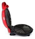 Ver imagem 1 de Máquina Fazer 5 Waffle Elétrica Portátil Antiaderente 110v:vermelho