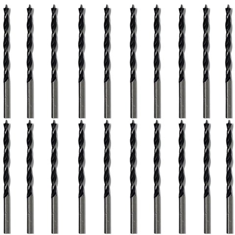 20 Brocas Madeira Prando 3 Pontas 05mm