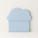 Ver imagem 2 de Cabeceira Infantil Nuvem Estofada Quarto Bebê Montessoriano:Azul-Celeste