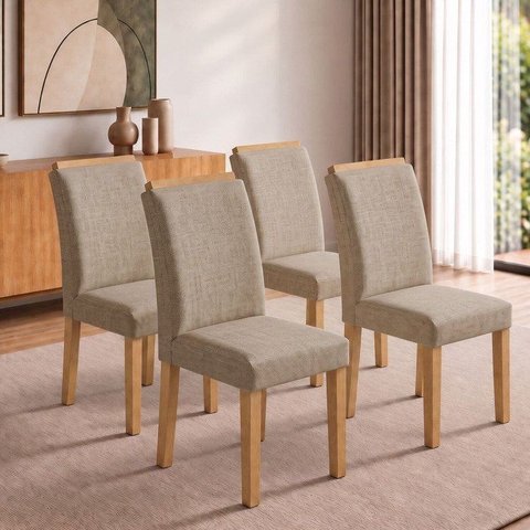 Conjunto 4 Cadeiras para Sala de Jantar Luisa