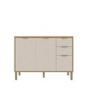 Ver imagem 6 de Balcão de Cozinha 3 Portas 2 Gavetas com Tampo MDF 120cm Bege/Freijó/Nazca