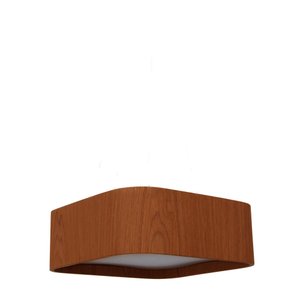 Lustre Plafon Madeira Arredondado 25x25cm Mel
