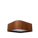 Ver imagem 3 de Lustre Plafon Madeira Arredondado 25x25cm Mel