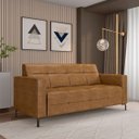 Ver imagem 2 de Sofá Living Decorativo Houston 2 Lugares 200cm Pés em Metal Pu Caramelo G33 - Gran Belo