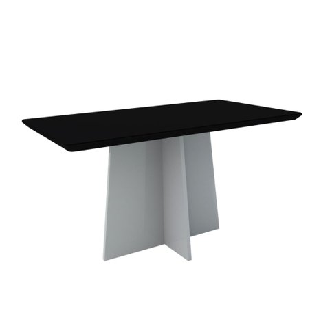 Mesa de Jantar Anitta 160x90cm Off White/preto