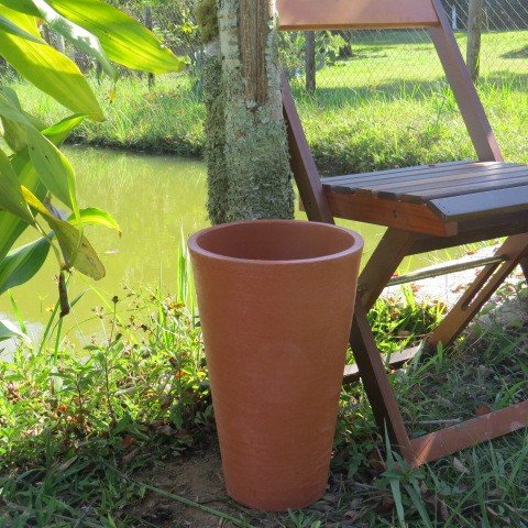 Vaso Planta 35x25 Redondo Cônico Cachepot Polietileno BGPLASTICOS CORES VARIADAS