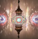 Ver imagem 1 de Lustre de Mosaico Turco Autêntico Cores Fantasticos 25 cm Diametro Mosaico – YYTK4500348