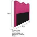 Ver imagem 5 de Cabeceira Solteiro Bari P02 90 cm Para Cama Box Suede Pink