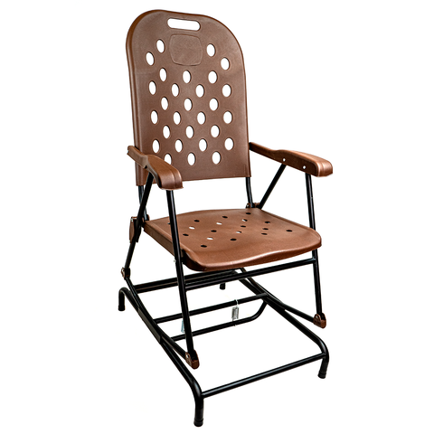 Cadeira de Balanço Aço Carbono Dobrável Reforçado Varal Sul - Marrom