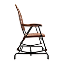 Ver imagem 2 de Cadeira de Balanço Aço Carbono Dobrável Reforçado Varal Sul - Marrom