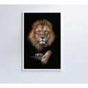 Ver imagem 2 de Quadro Leão em Fundo Preto Medidas 40x60 Cm Impressão Tecido Canvas