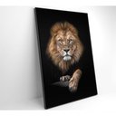 Ver imagem 5 de Quadro Leão em Fundo Preto Medidas 40x60 Cm Impressão Tecido Canvas