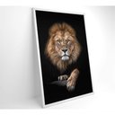 Ver imagem 6 de Quadro Leão em Fundo Preto Medidas 40x60 Cm Impressão Tecido Canvas