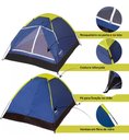 Ver imagem 5 de Barraca de Camping Tipo Iglu para até 2 Pessoas Mor Azul Acampamento Rave