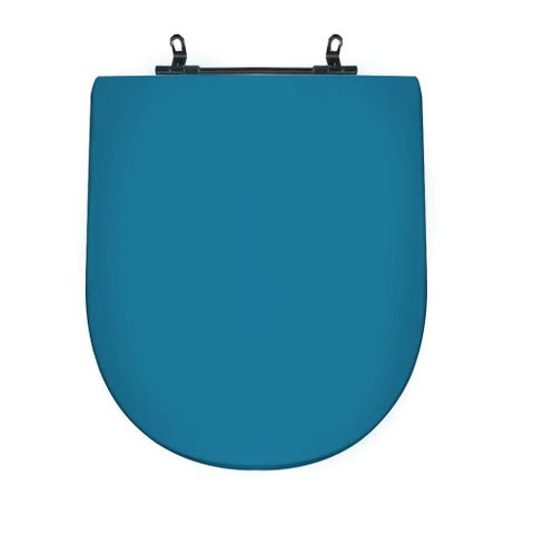 Assento Sanitário Poliéster para Louça Mondiale (celite) Aço (reb. Oculto) Azul Mineral