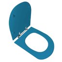 Ver imagem 2 de Assento Sanitário Poliéster para Louça Mondiale (celite) Aço (reb. Oculto) Azul Mineral
