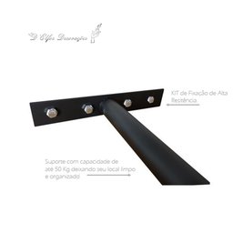 Suporte de Anilhas para Parede Expositor de Academia 50 Kg Capacidade Ferro - 2