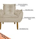 Ver imagem 5 de Poltrona Decorativa para Sala de Estar Opala Suede Bege - Montanaris Decor MD MONTANARIS DECOR
