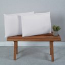 Ver imagem 1 de Par de Fronhas para Travesseiro Premium Percal de Microfibra 400 Fios Lisa:branca