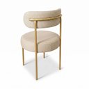 Ver imagem 4 de Cadeira Sala Jantar Margara Kit 8 Base Aço Dourado Linho D03 - D'Rossi
