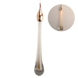 Pendente Led Gota Shine 3cores 3k 4k 6k Metal Dourado Bivolt - 1