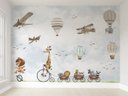 Ver imagem 1 de Papel de Parede Balãozinho e Aviãozinho Menino para Quarto de Bebê Pp53