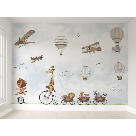 Papel de Parede Balãozinho e Aviãozinho Menino para Quarto de Bebê Pp53