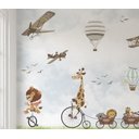 Ver imagem 2 de Papel de Parede Balãozinho e Aviãozinho Menino para Quarto de Bebê Pp53